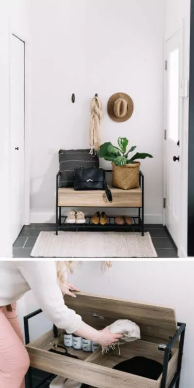 The Small Entryway With A Multipurpose Bench